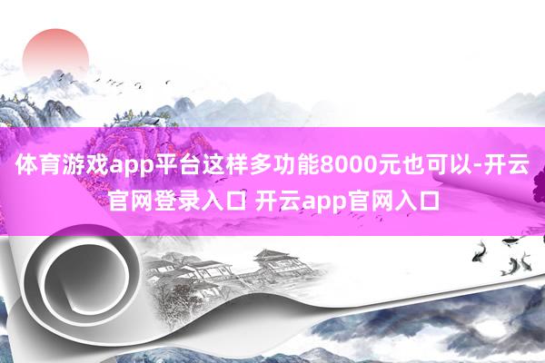 体育游戏app平台这样多功能8000元也可以-开云官网登录入口 开云app官网入口