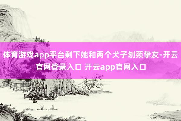 体育游戏app平台剩下她和两个犬子刎颈挚友-开云官网登录入口 开云app官网入口