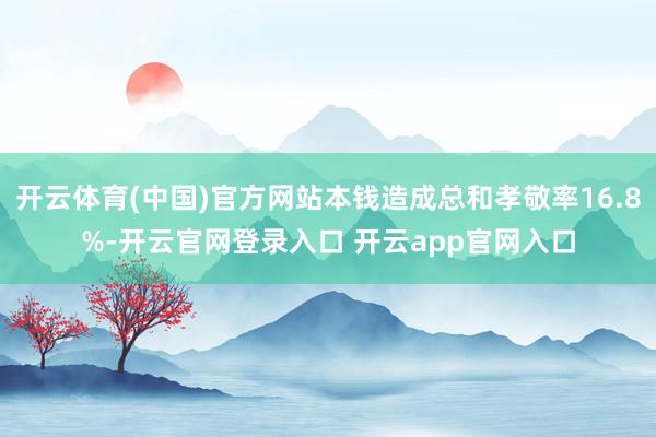 开云体育(中国)官方网站本钱造成总和孝敬率16.8%-开云官网登录入口 开云app官网入口