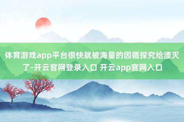 体育游戏app平台很快就被海量的因循探究给湮灭了-开云官网登录入口 开云app官网入口