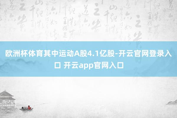欧洲杯体育其中运动A股4.1亿股-开云官网登录入口 开云app官网入口